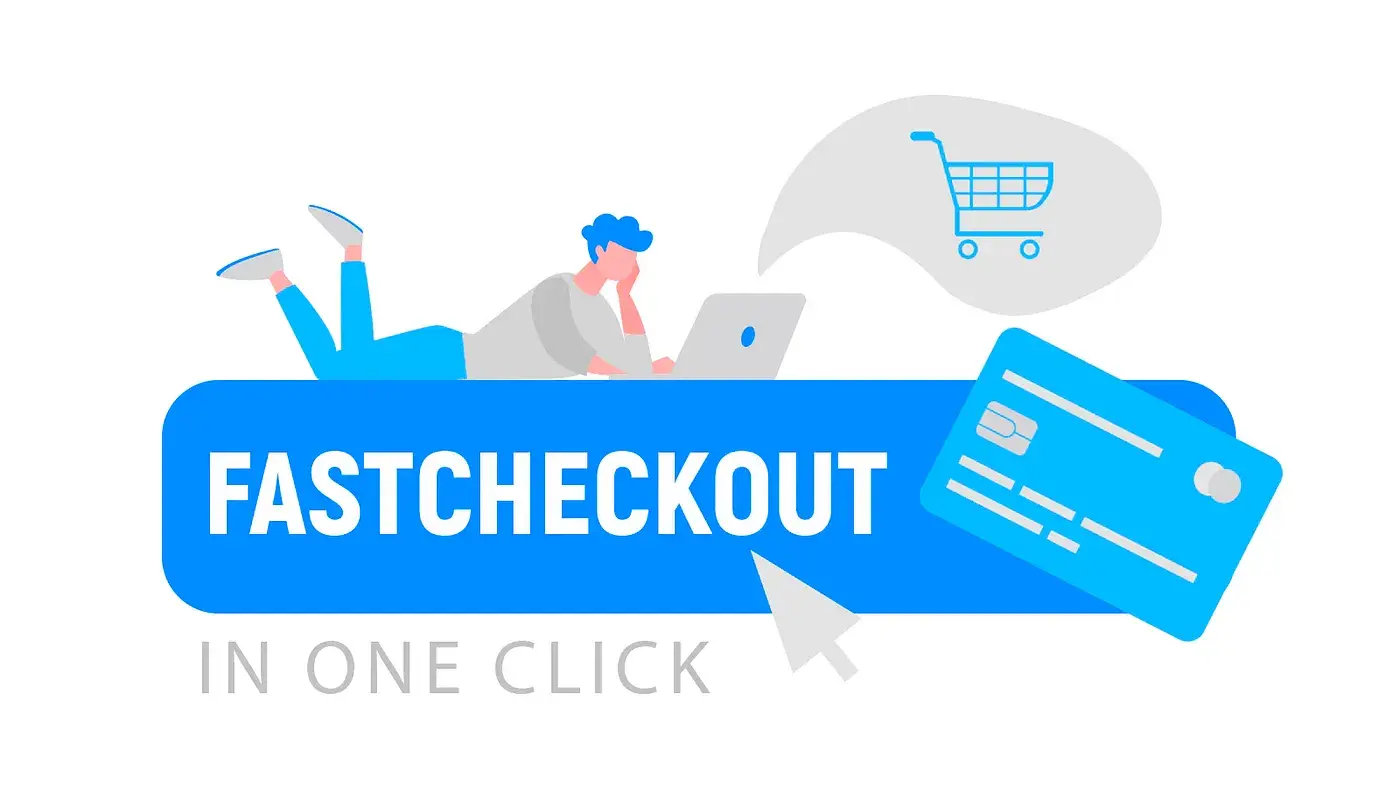 Fast Checkout In One Click app interface showing a "Buy Now" button